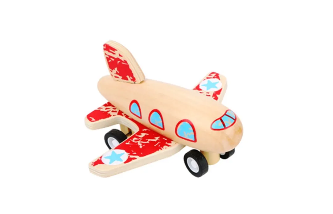 Small Foot Houten Pull-Back Vliegtuig 10688 - Multicolor