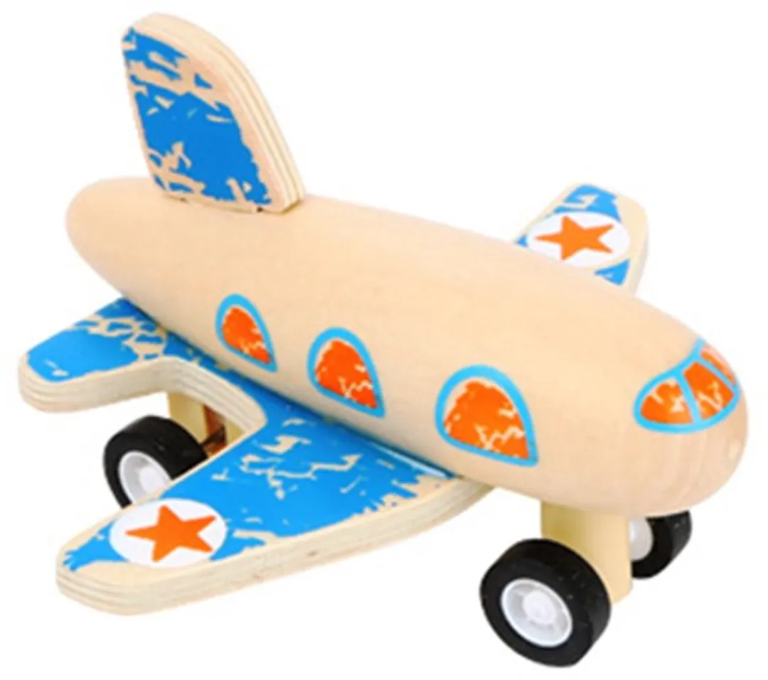 Small Foot Houten Pull-Back Vliegtuig 10688 - Multicolor