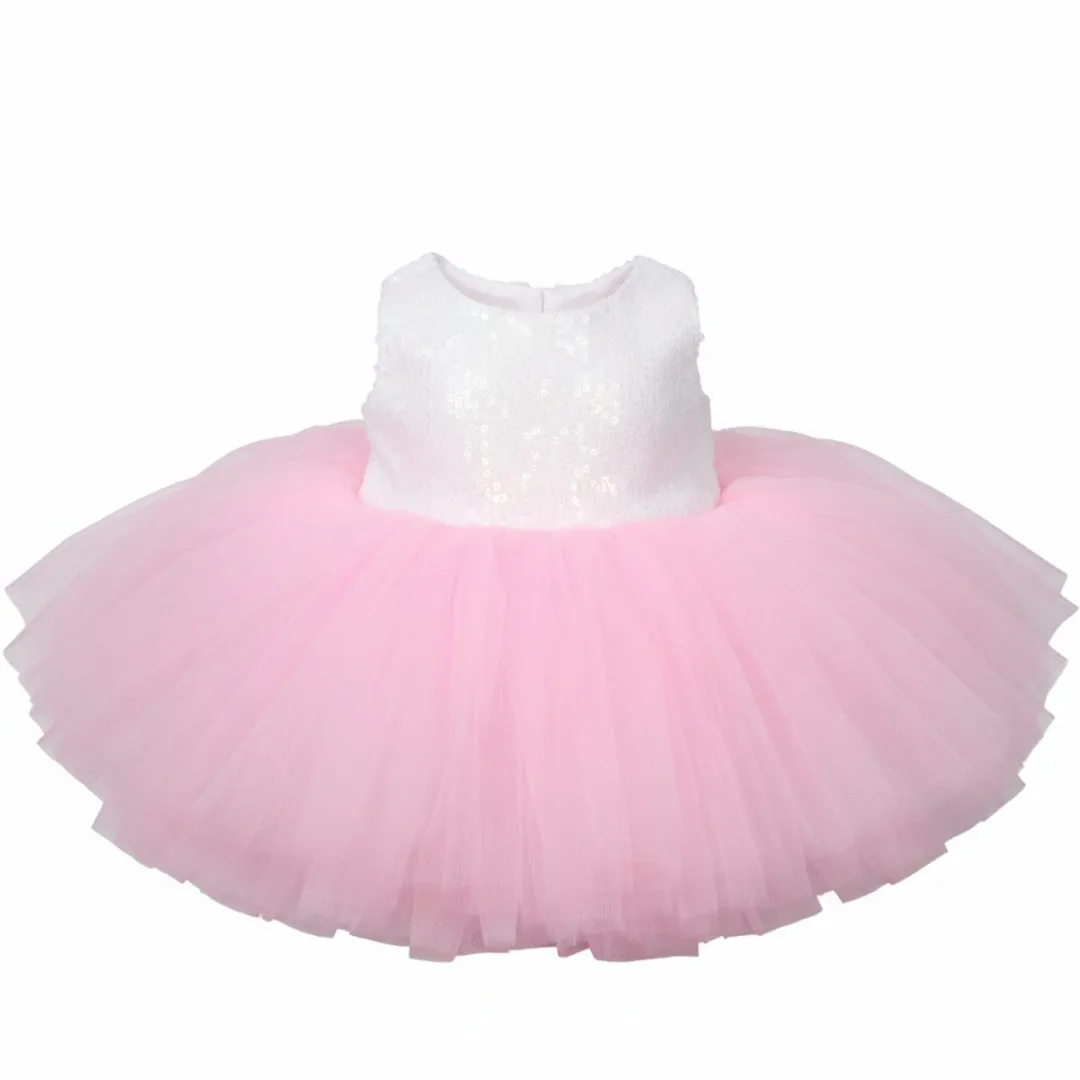 Happy U Kids Poppenjurkje D203102 - Roze/Wit - 44/36cm
