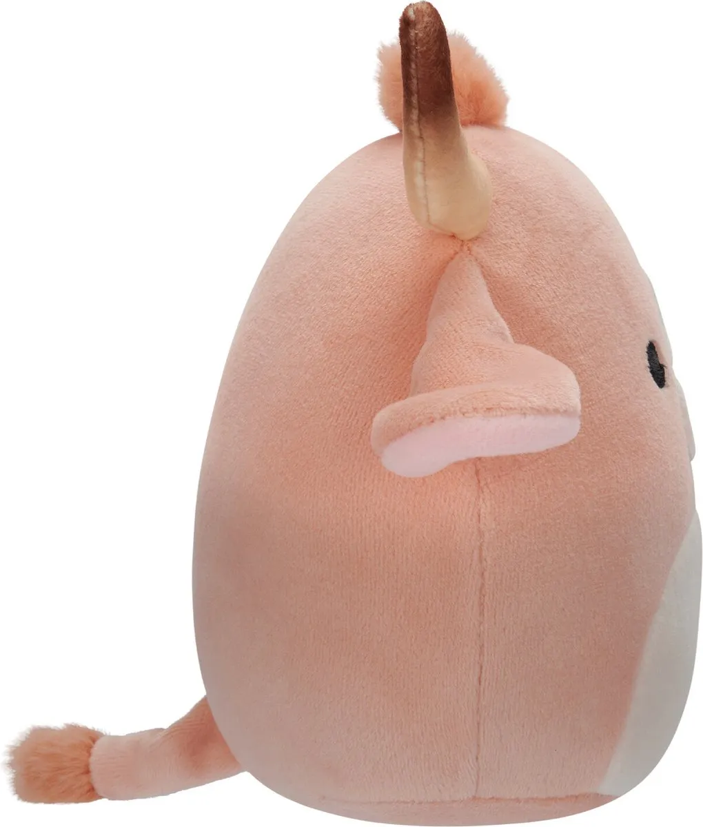 Squishmallows Howland Peach Brahma Bull 40cm Knuffel - Roze/Wit/Beige