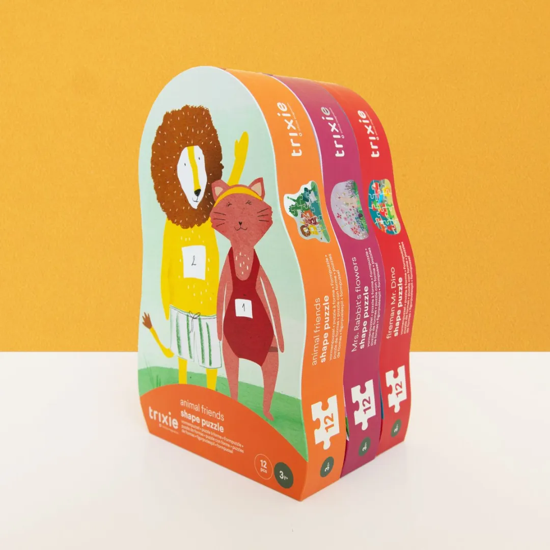 Trixie Vormenpuzzel Dierenvrienden 12 Stuks - Multi