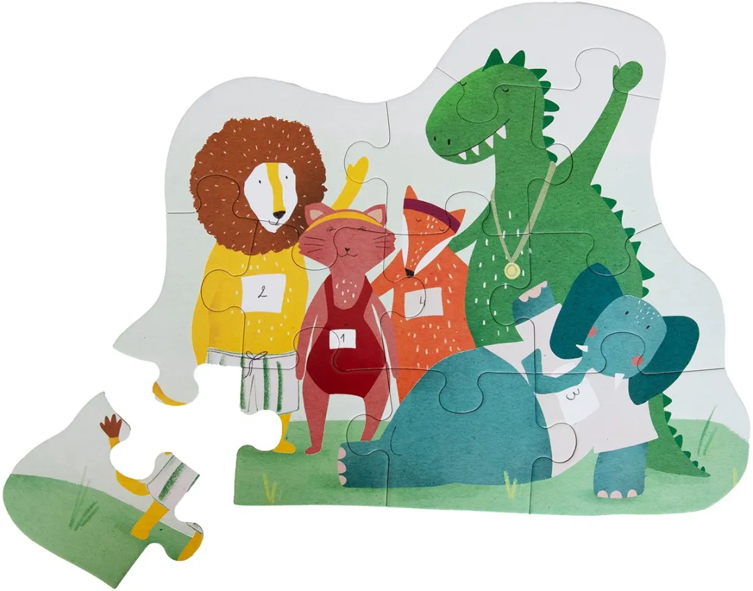 Trixie Vormenpuzzel Dierenvrienden 12 Stuks - Multi