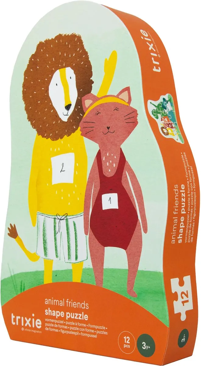 Trixie Vormenpuzzel Dierenvrienden 12 Stuks - Multi