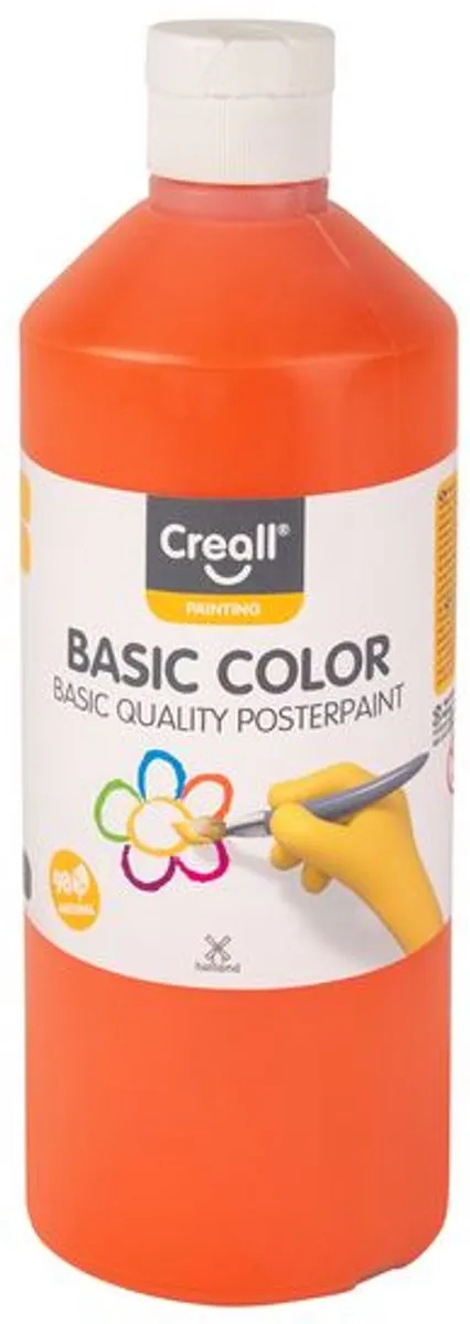 Creall Basic Plakkaatverf Oranje 500ml - 6 Stuks
