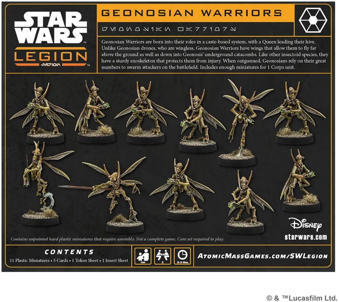 Atomic Mass Games Star Wars Legion SWQ11 Geonosian Warriors - 2 Spelers