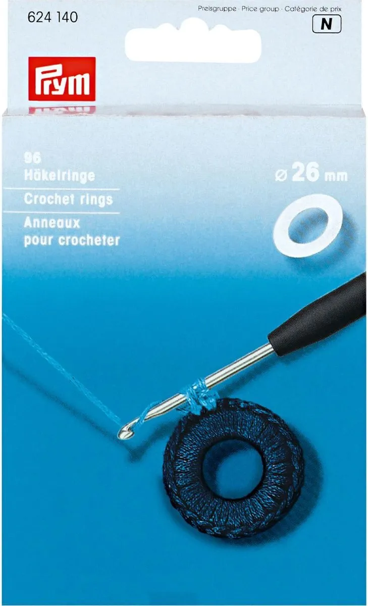 Prym Haakringen Kunststof 26mm - 96 Stuks - Wit