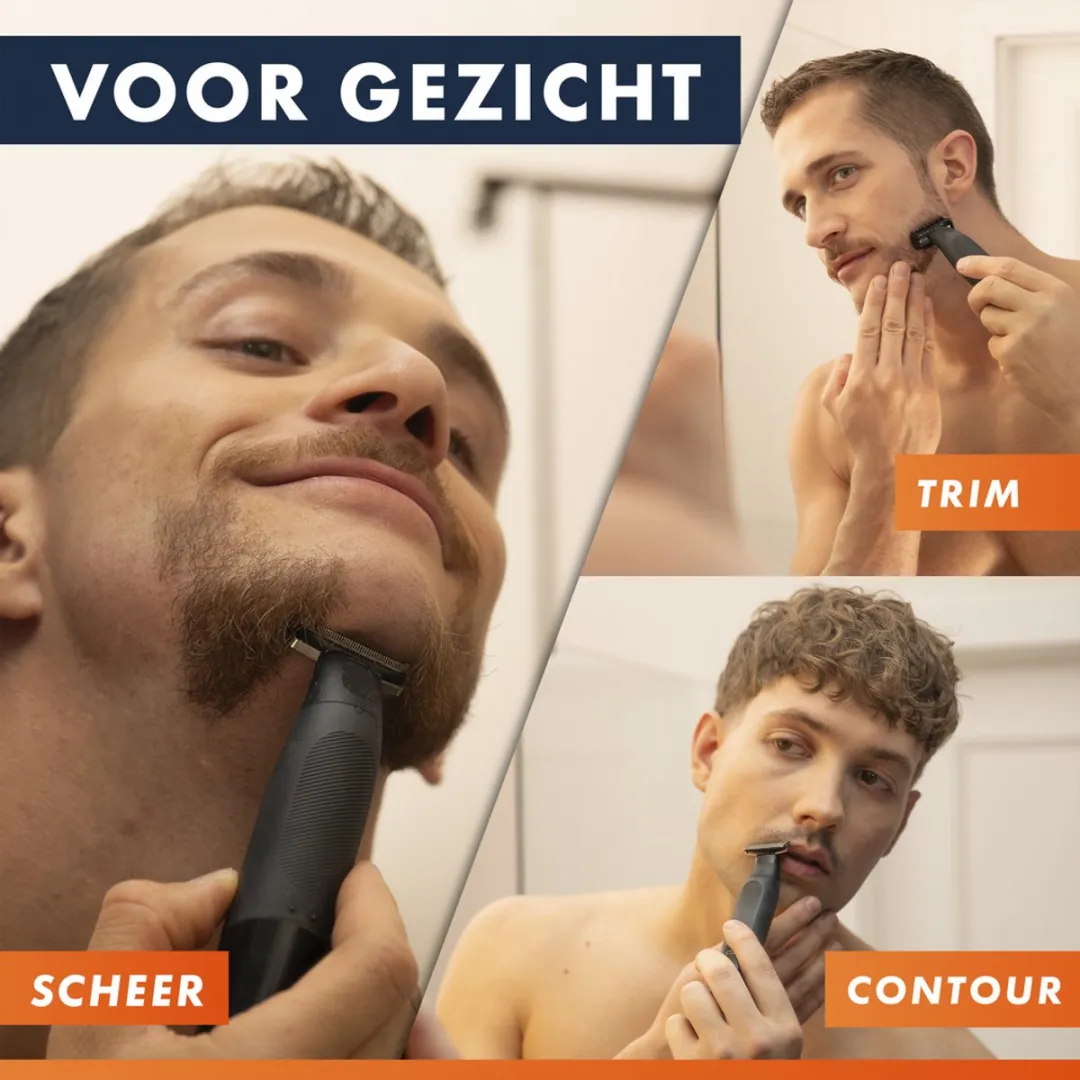 Gillette Fusion One Hybrid Baardtrimmer - 7 Stuks - Zwart