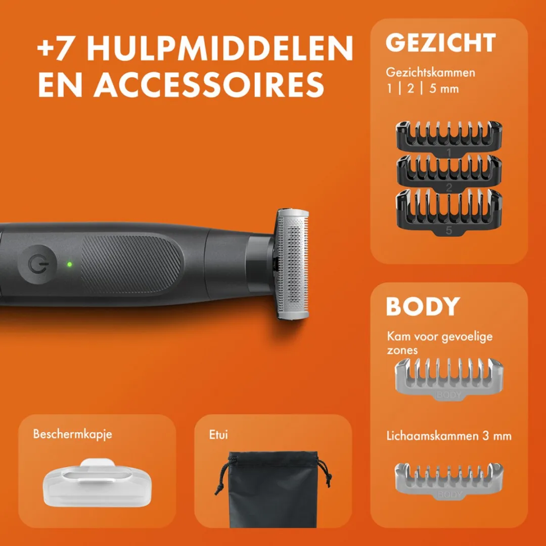 Gillette Fusion One Hybrid Baardtrimmer - 7 Stuks - Zwart