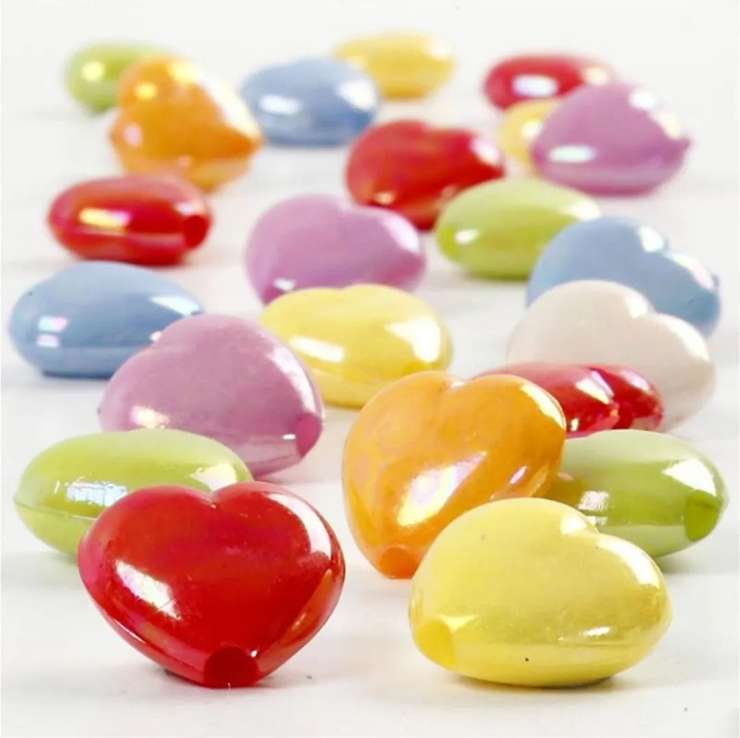 Creativ Company Plastic Kralen Harten 25x15mm