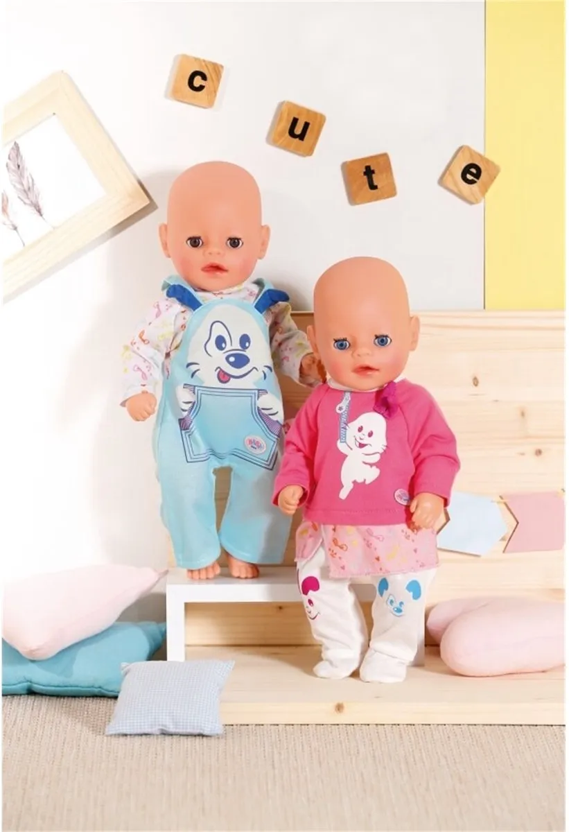 Baby Born Little Schattige Outfit 36cm - Bleu et rose - afbeelding 6 van 6