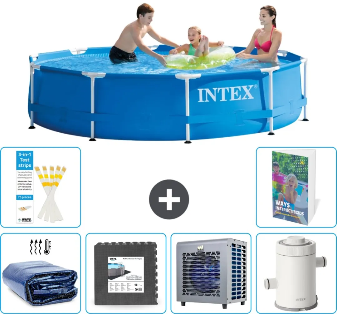 Intex 28200NP-Blauw Rond Frame Zwembad 305x76cm