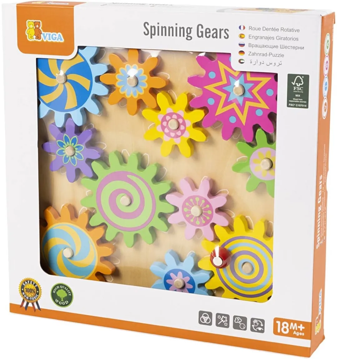 Viga Tandwielenpuzzel 11-delig - Multicolor