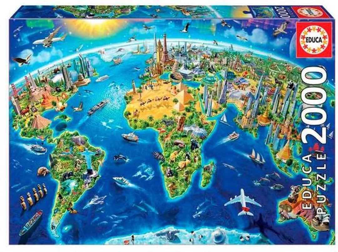 Educa Symbolen van de Wereld Puzzle 2000 Stuks - Meerkleurig