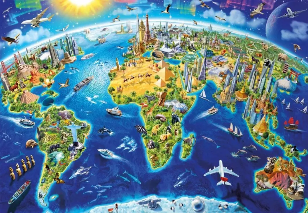 Educa Symbolen van de Wereld Puzzle 2000 Stuks - Meerkleurig