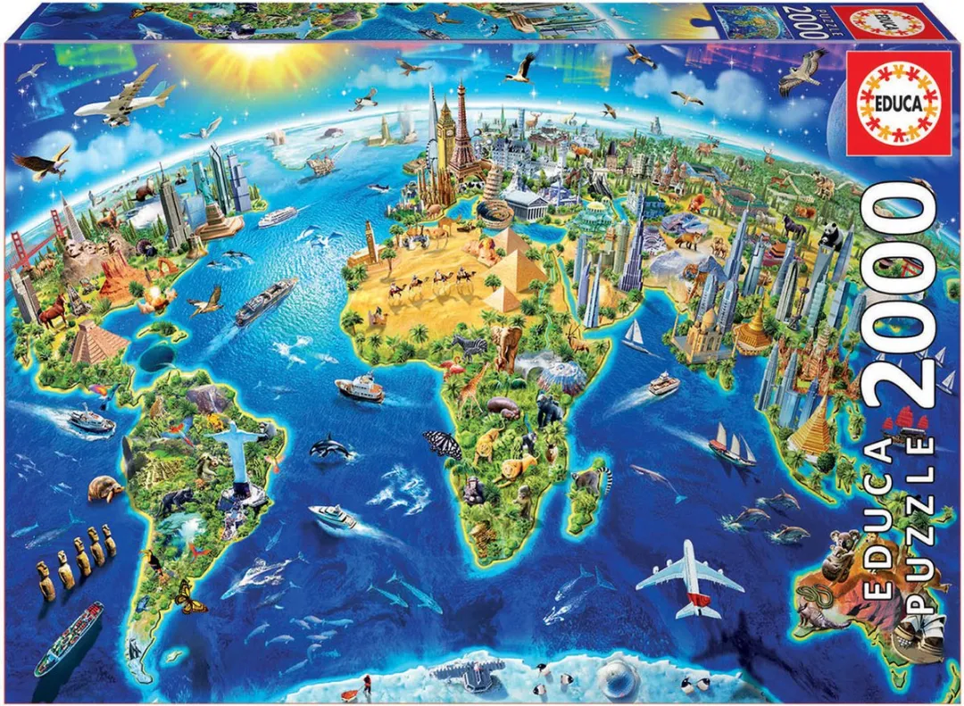 Educa Symbolen van de Wereld Puzzle 2000 Stuks - Meerkleurig