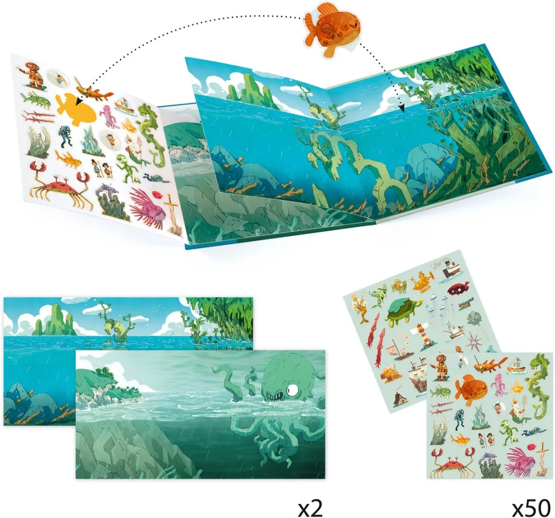 Djeco Adventures at Sea Stickers - Multicolor