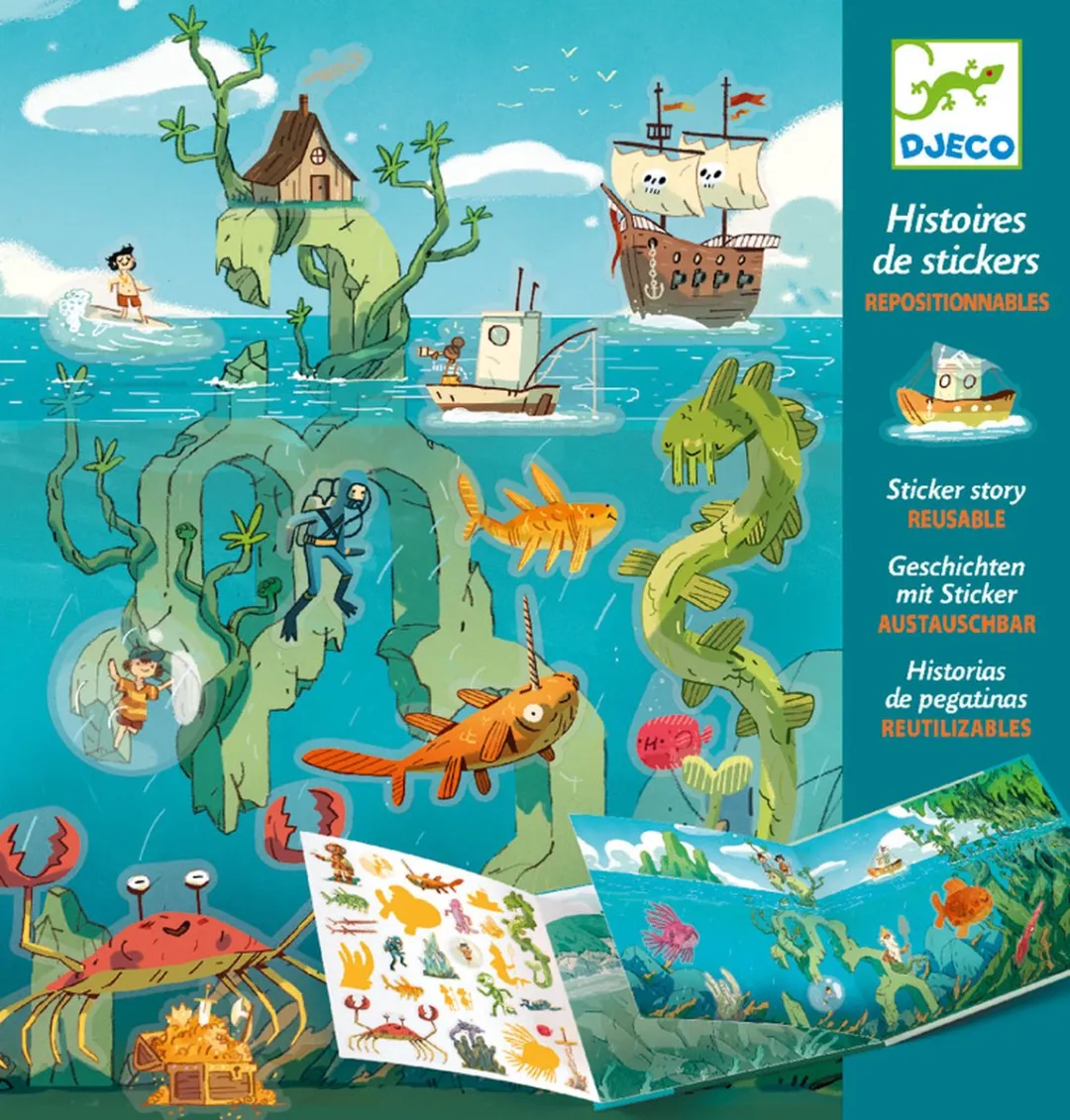 Djeco Adventures at Sea Stickers - Multicolor