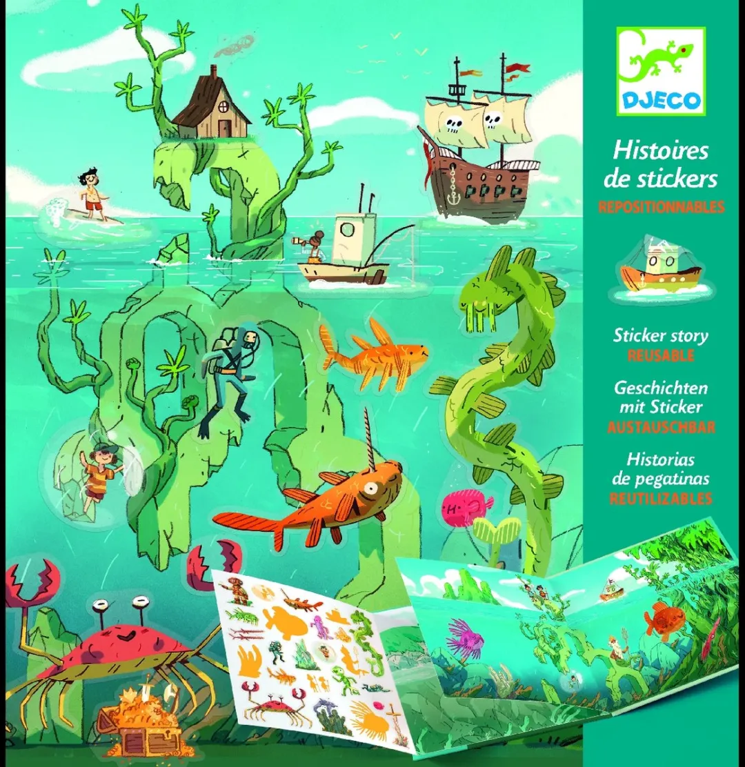 Djeco Adventures at Sea Stickers - Multicolor