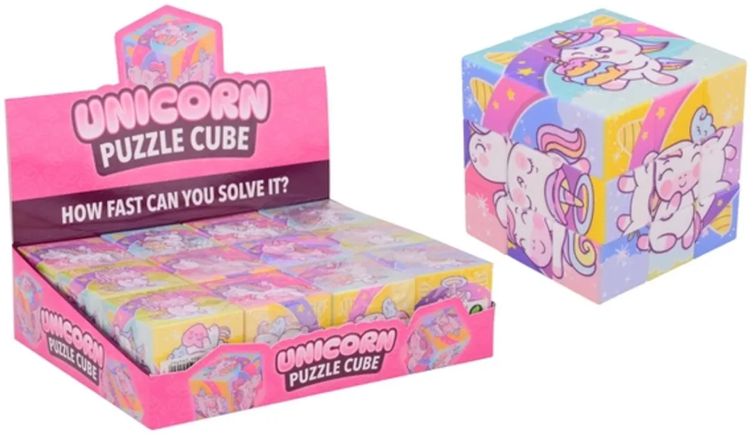 Johntoy 12 Eenhoorn Draai Puzzelkubussen Multicolor