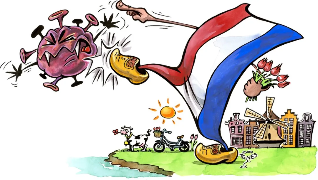 Deltaco COVID19-CARTOON Strijkplaatjes