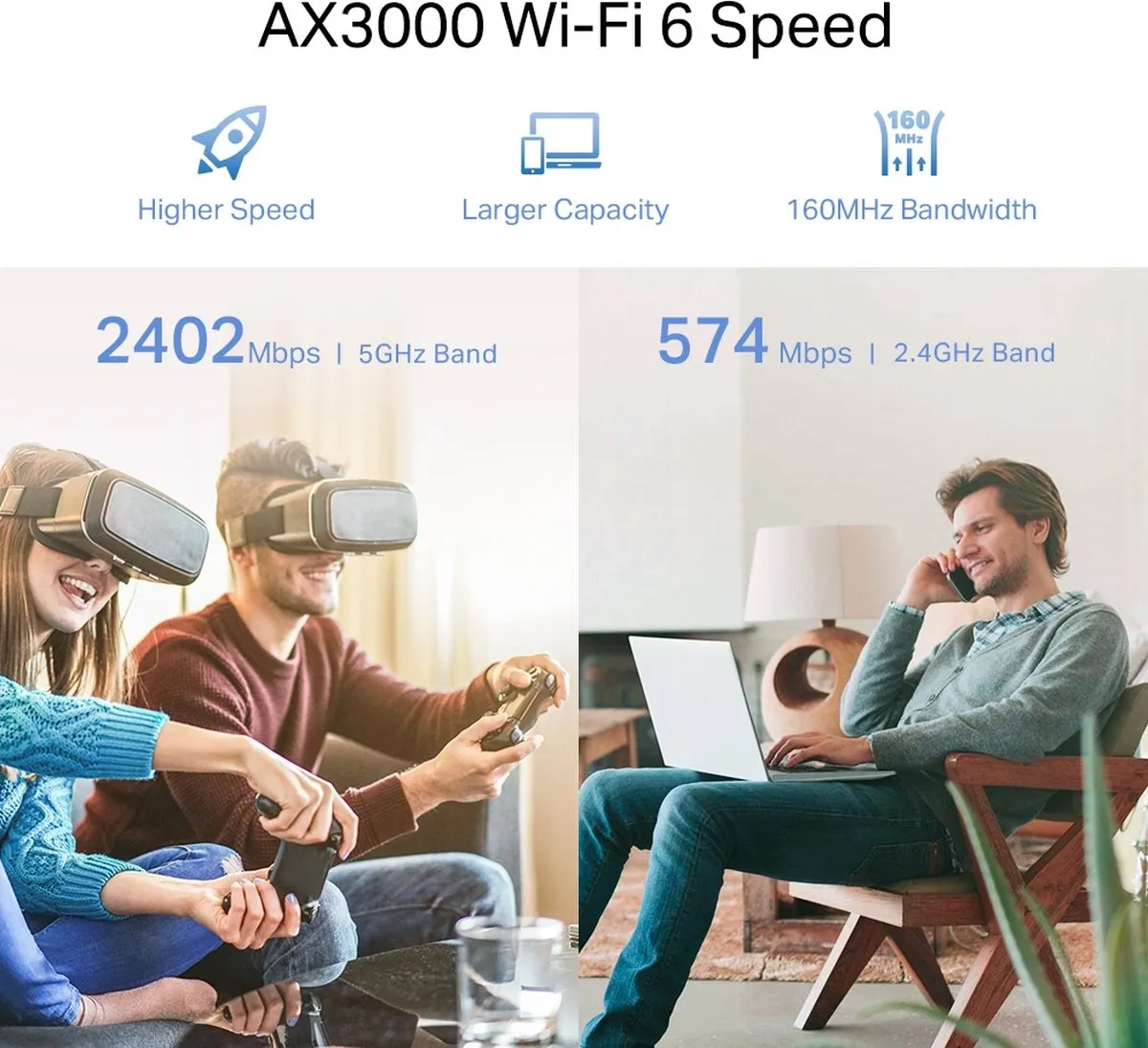 TP-Link RE705X WiFi 6 Repeater - AX3000 Wit