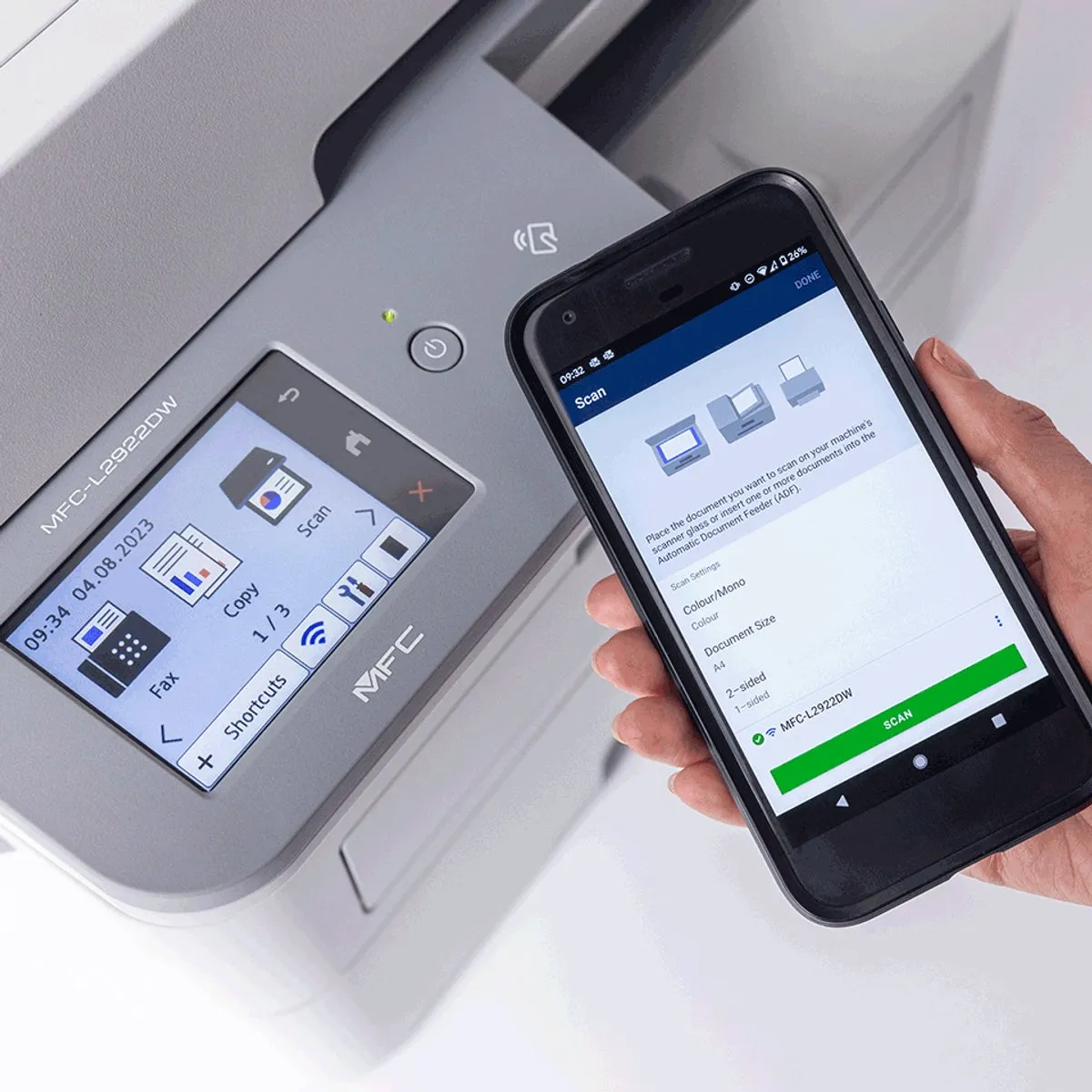 Brother MFC-L2922DW Laserprinter - A4 - 34ppm - Wifi