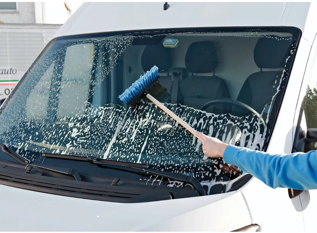 Lampa Squeegee Borstel 25cm - Blauw - 60cm Houten Steel