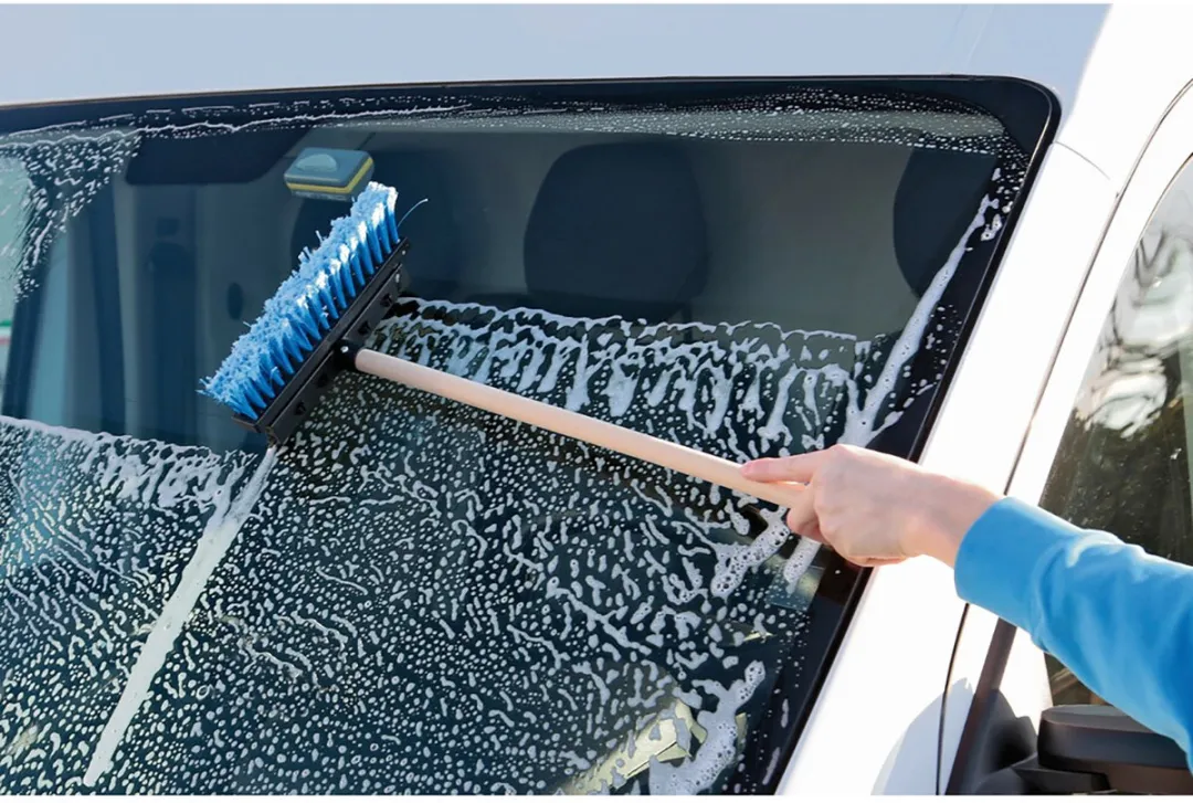 Lampa Squeegee Borstel 25cm - Blauw - 60cm Houten Steel