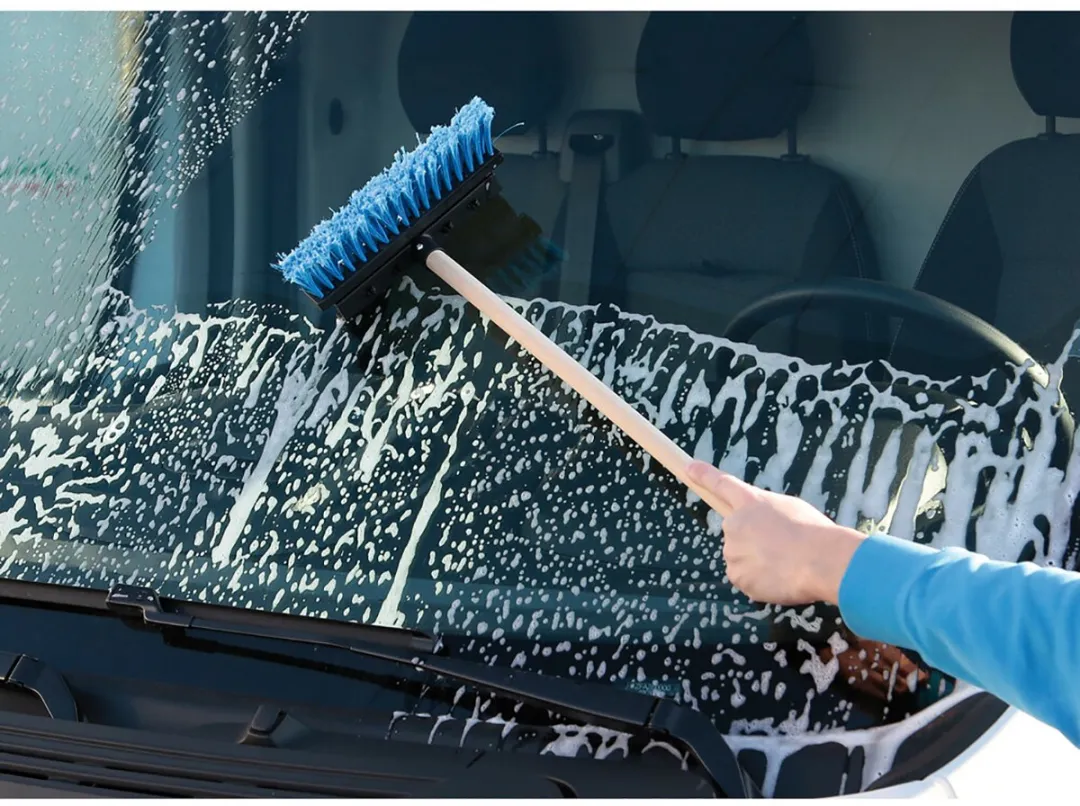 Lampa Squeegee Borstel 25cm - Blauw - 60cm Houten Steel