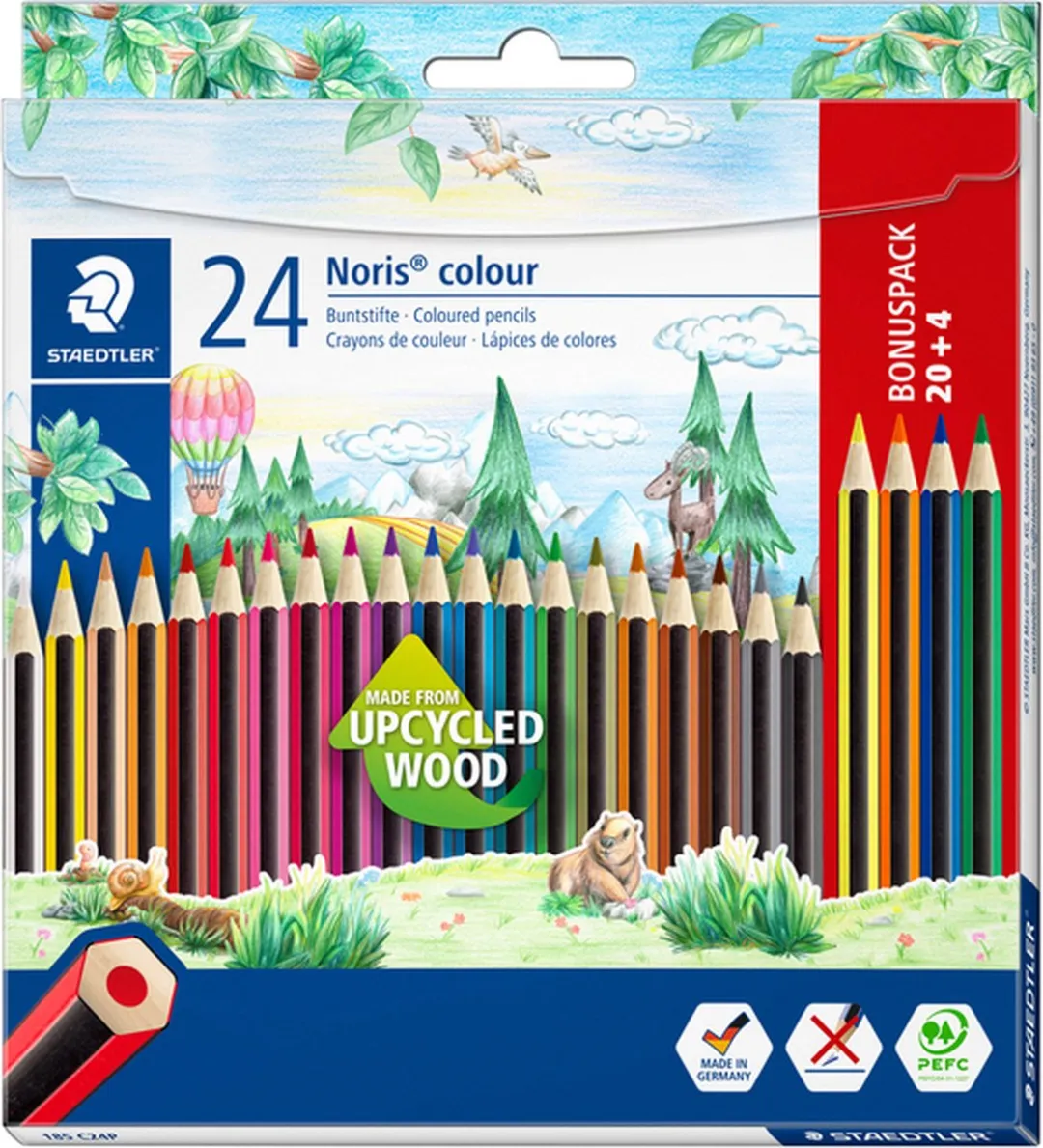 STAEDTLER Noris Kleurpotloden - 24 Stuks - Assorti
