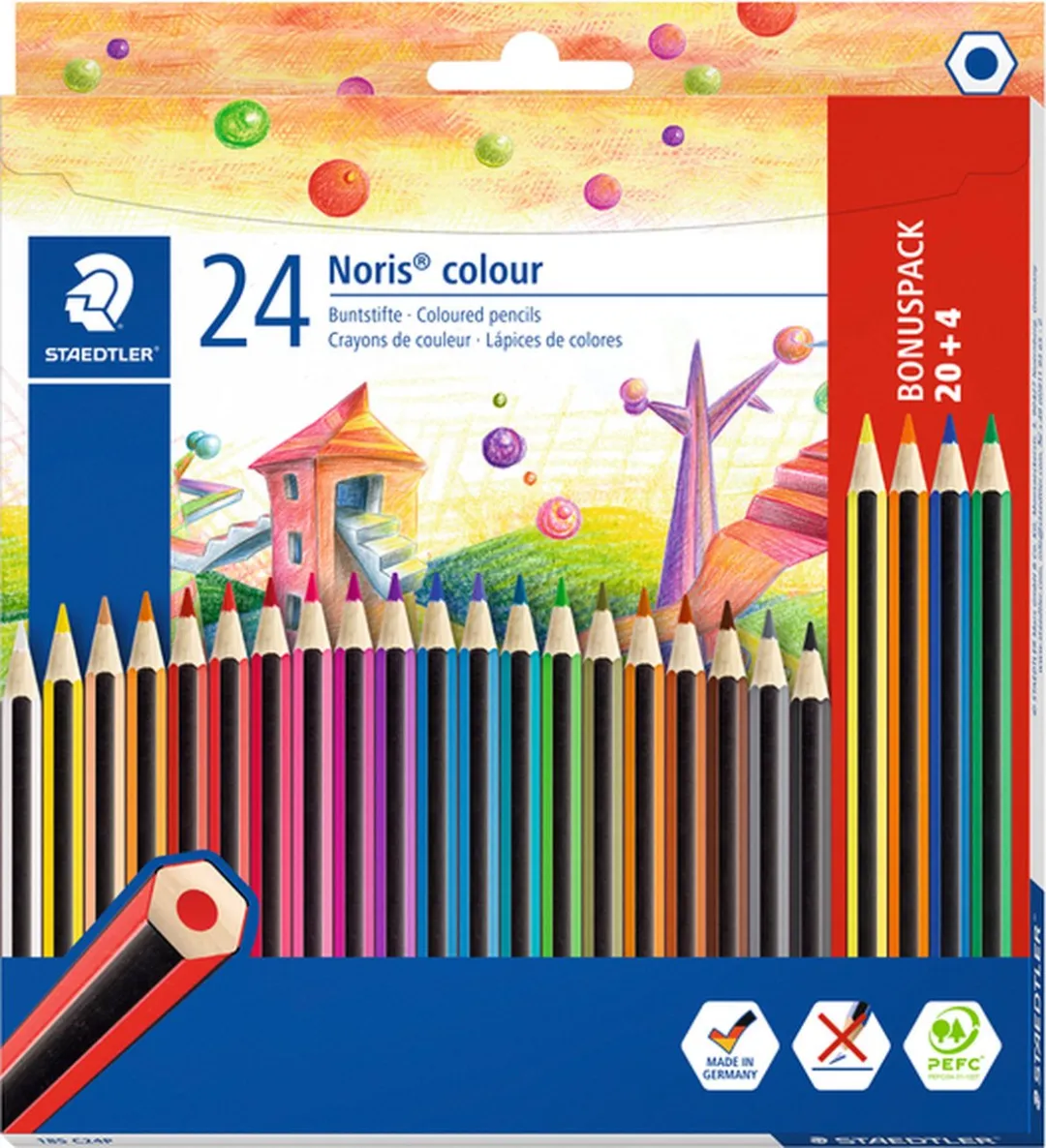 STAEDTLER Noris Kleurpotloden - 24 Stuks - Assorti - afbeelding 6 van 6