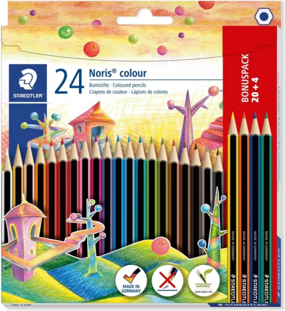 STAEDTLER Noris Kleurpotloden - 24 Stuks - Assorti