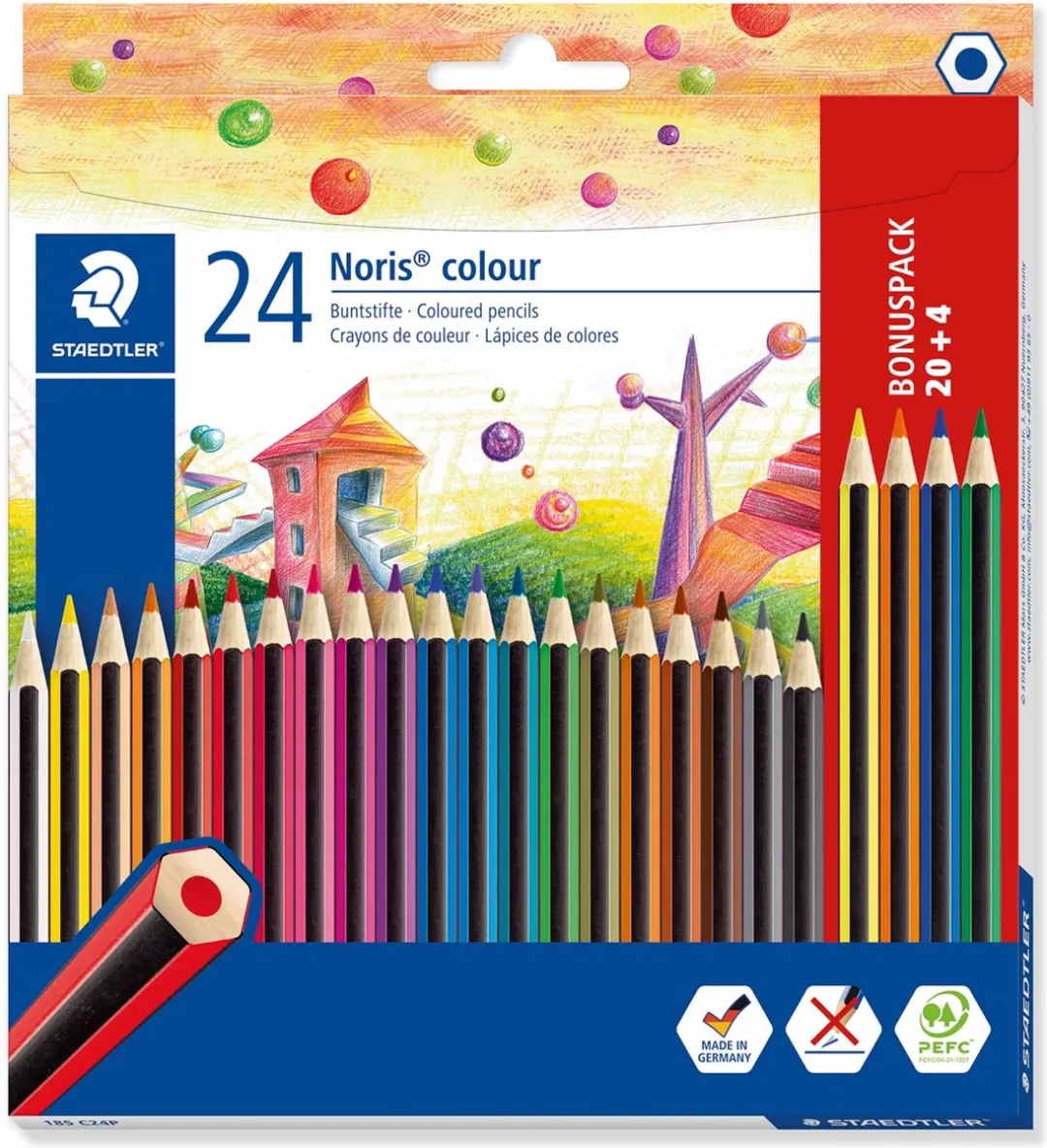 STAEDTLER Noris Kleurpotloden - 24 Stuks - Assorti