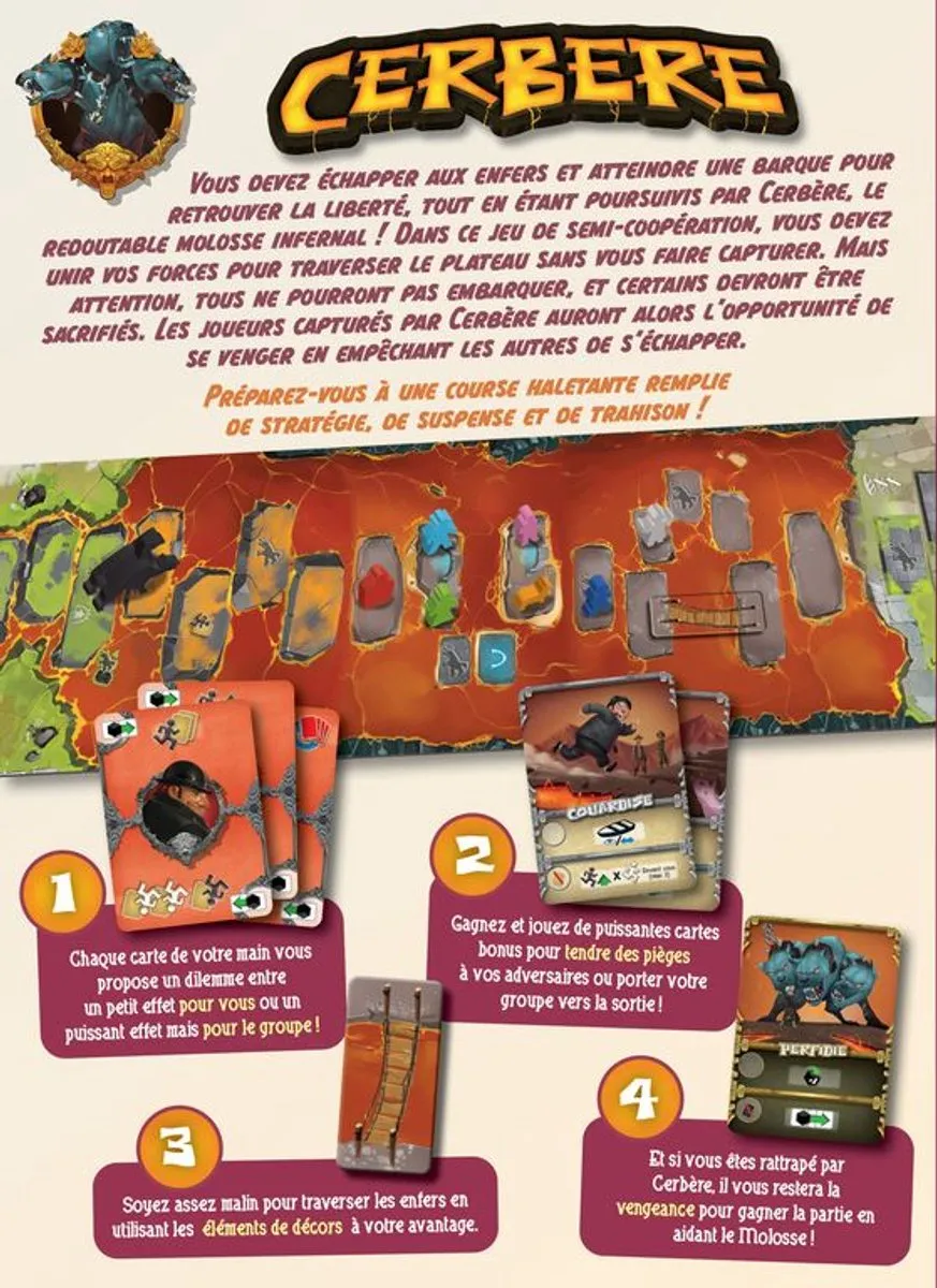 Blackrock Games CERBERE Nouvelle VERSION, Kaartspel, 10 jaar, 45 min