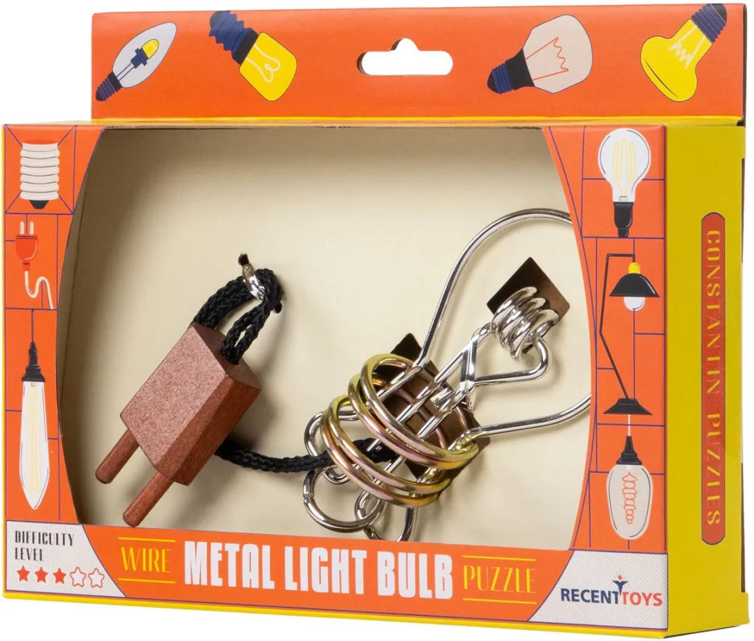 Recent Toys denkspel puzzel Metal Light Bulb