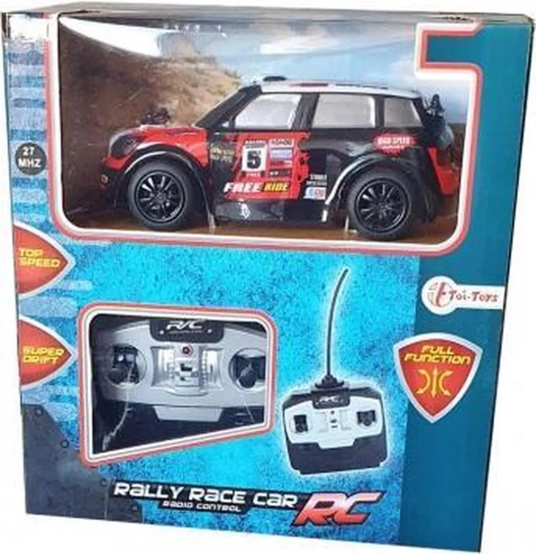 Toi-Toys RC Rally Raceauto M Country 25984A - Rood/Wit/Zwart
