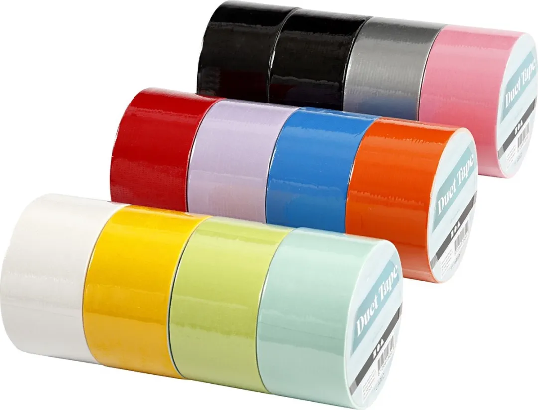 Creativ Company Creotime Ducttape 48mm x 12m - 12 Rollen - Multicolor