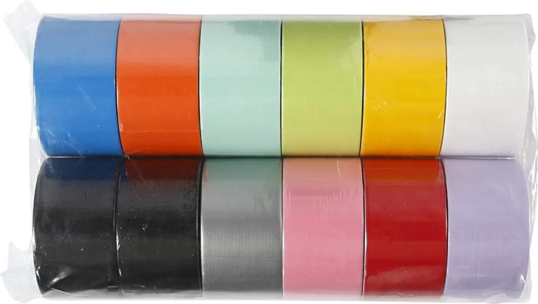 Creativ Company Creotime Ducttape 48mm x 12m - 12 Rollen - Multicolor