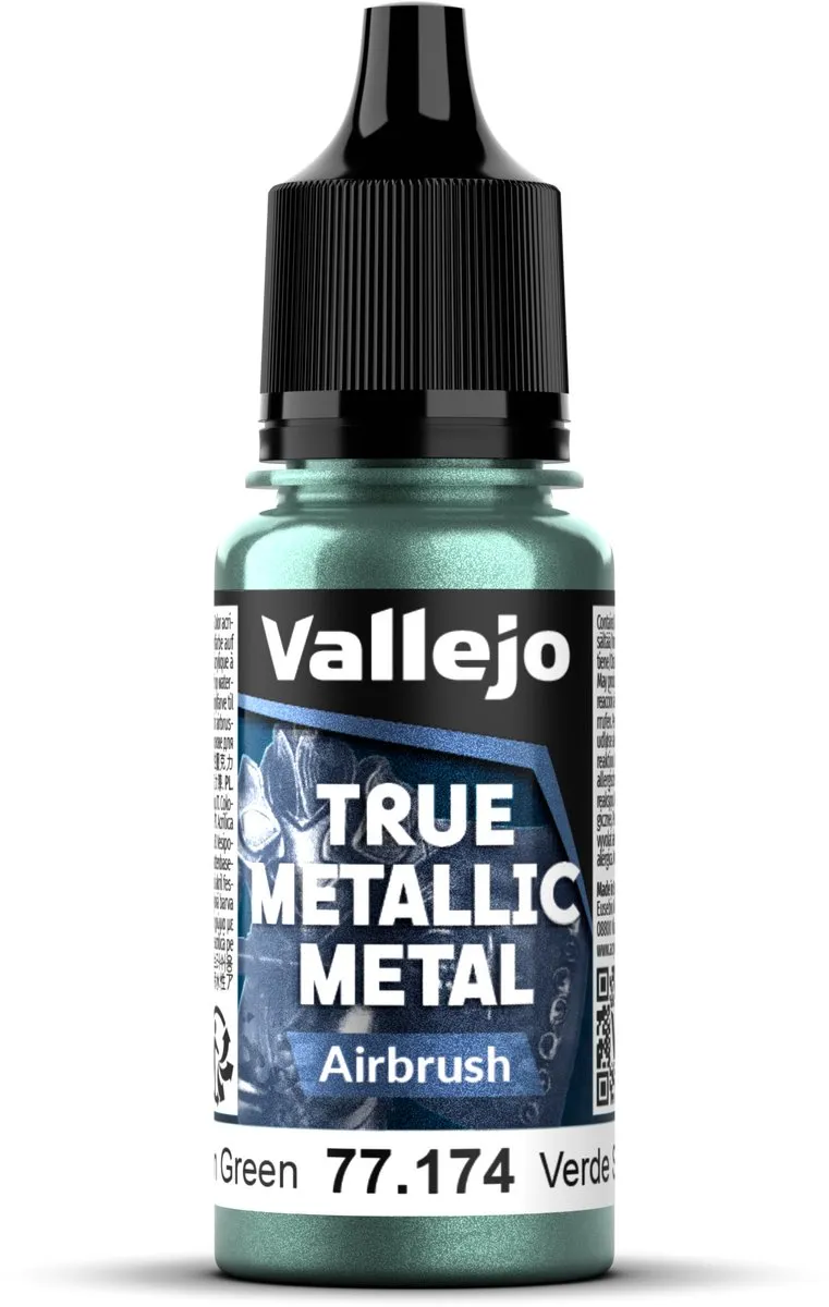 Vallejo Hobbyverf Acryl True Metallic Airbrush Schemer Groen 18ml