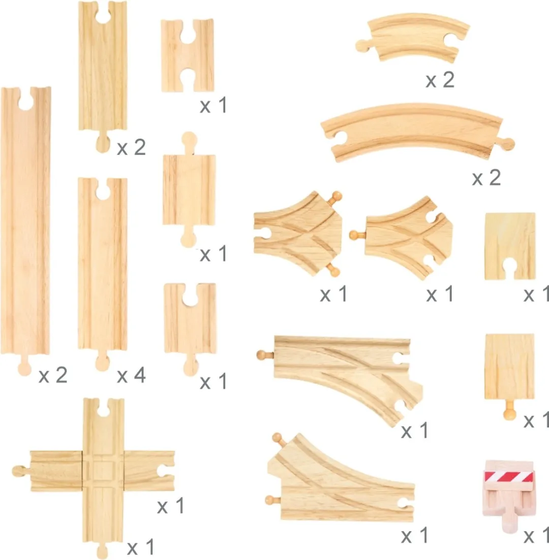 BigJigs Rails Uitbreidingsset 2-delig - Bruin