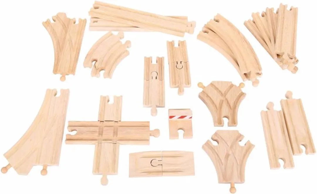 BigJigs Rails Uitbreidingsset 2-delig - Bruin