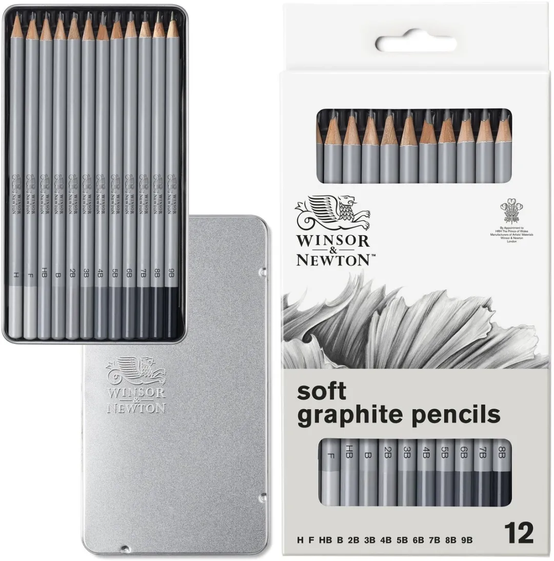 Winsor & Newton Grafietpotloden Set 12-delig