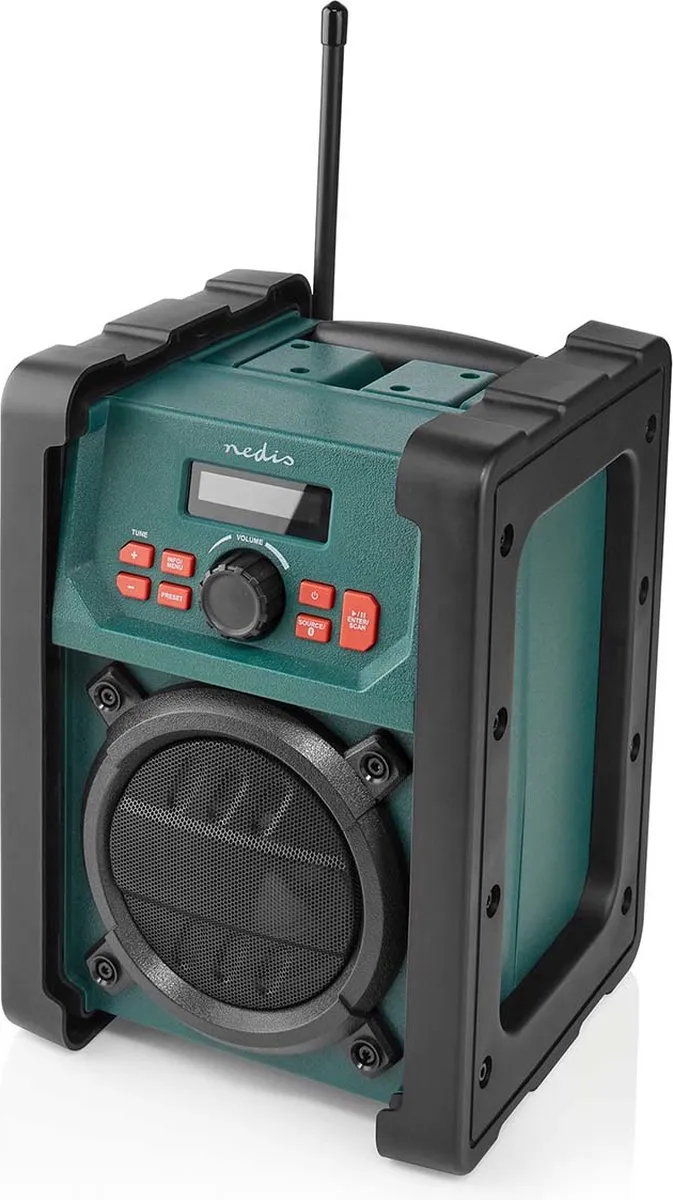Nedis DAB+ Bouwradio - 15W - Groen/Zwart