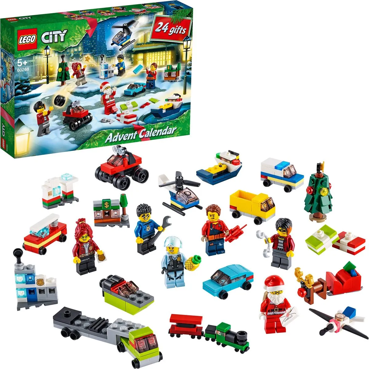 LEGO City Adventskalender 60268 - 342 Stukken - 5 Minifiguren - Multikleur