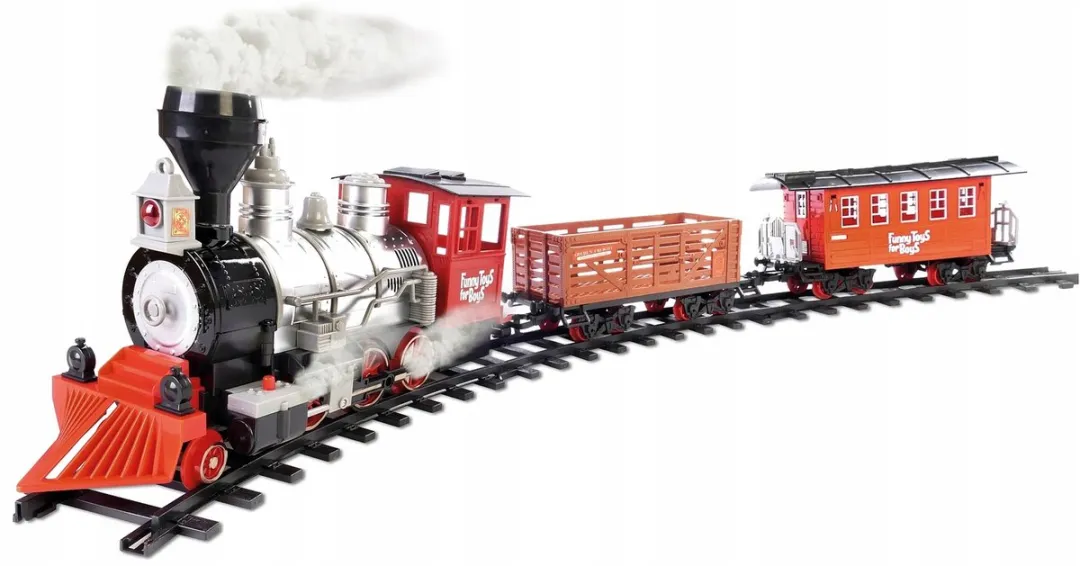 Grote elektrische treinset met LED en geluid - 3 rijtuigen