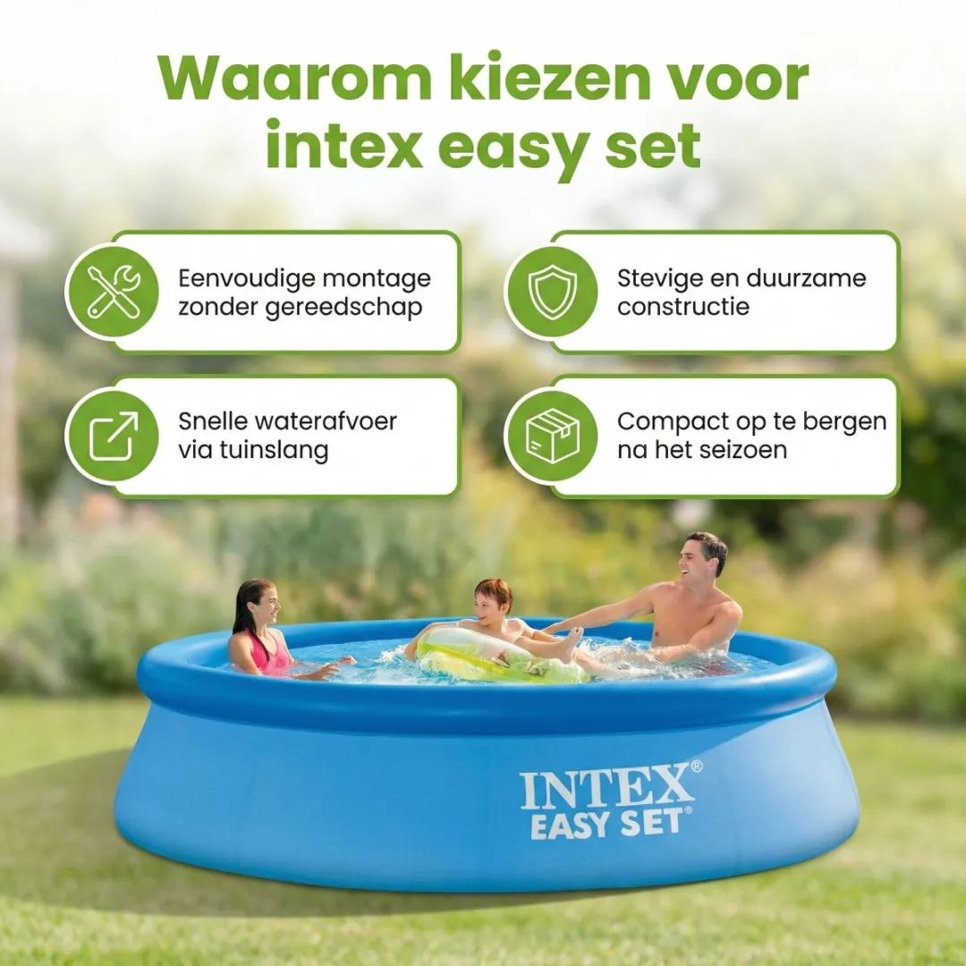 Intex Easy Set Zwembad 305x76cm - Blauw - 7-delig
