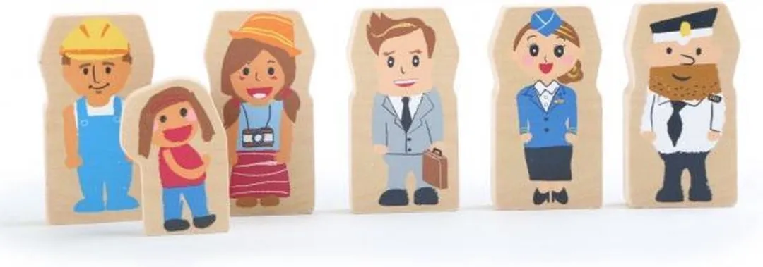 Small Foot Houten Vliegtuig 4020972100245 - 6 Figuren