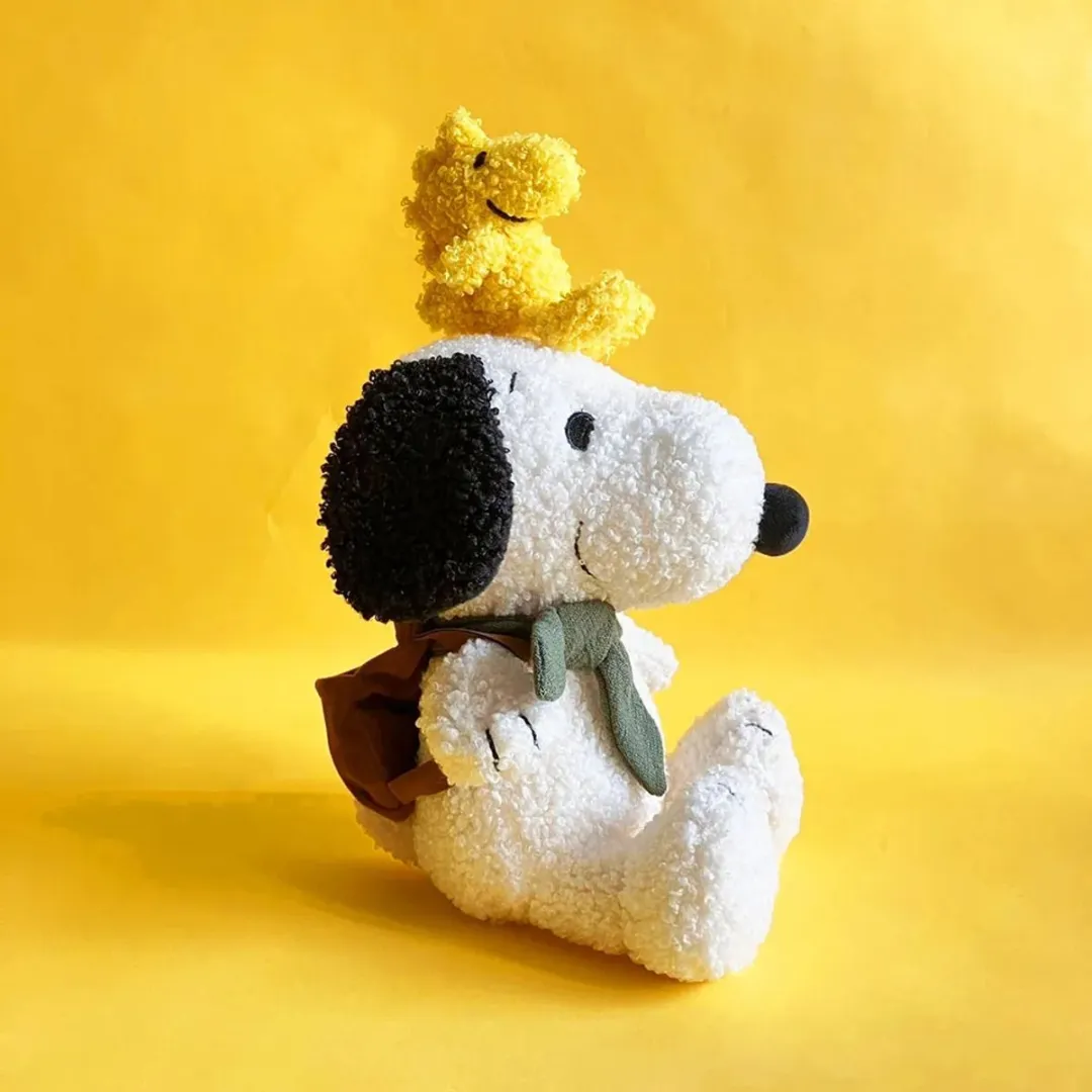 Bon Ton Toys Peanuts Snoopy & Woodstock Eco Tiny Teddy 20cm - Wit