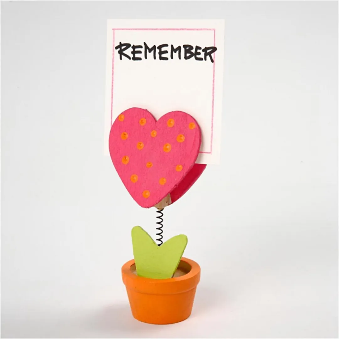 Creativ Company Houten Memoclip Bloemen - 10 Stuks Assorti