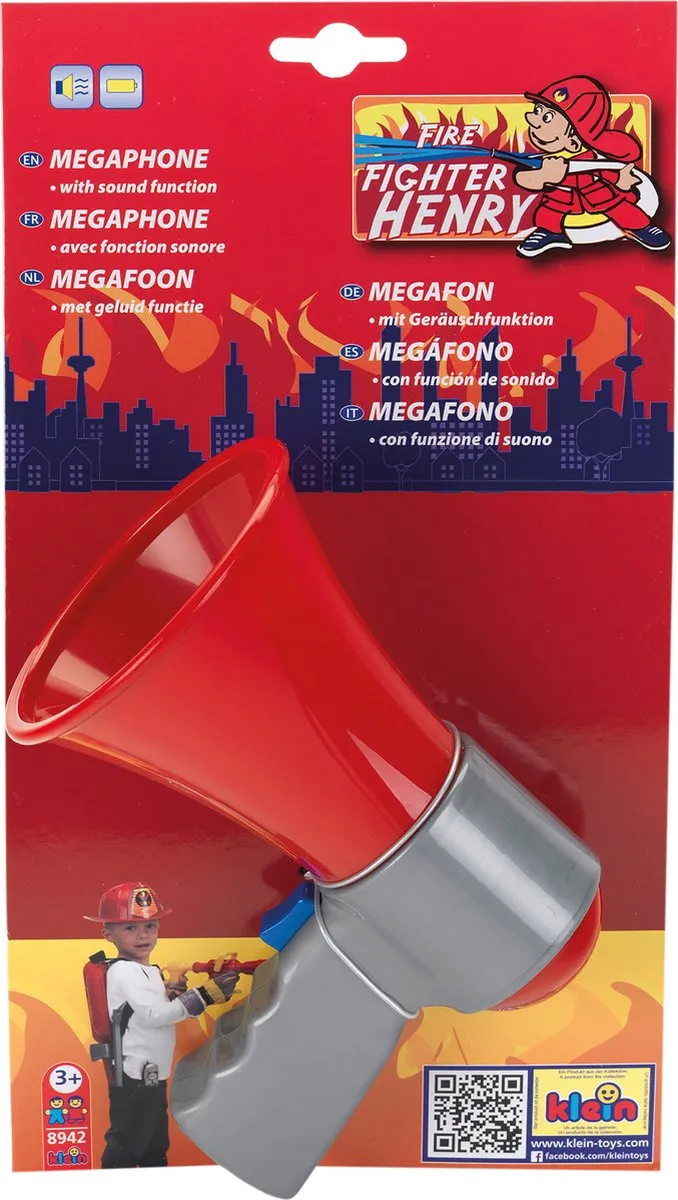 Klein Toys Brandweer Megafoon - Rood/Grijs